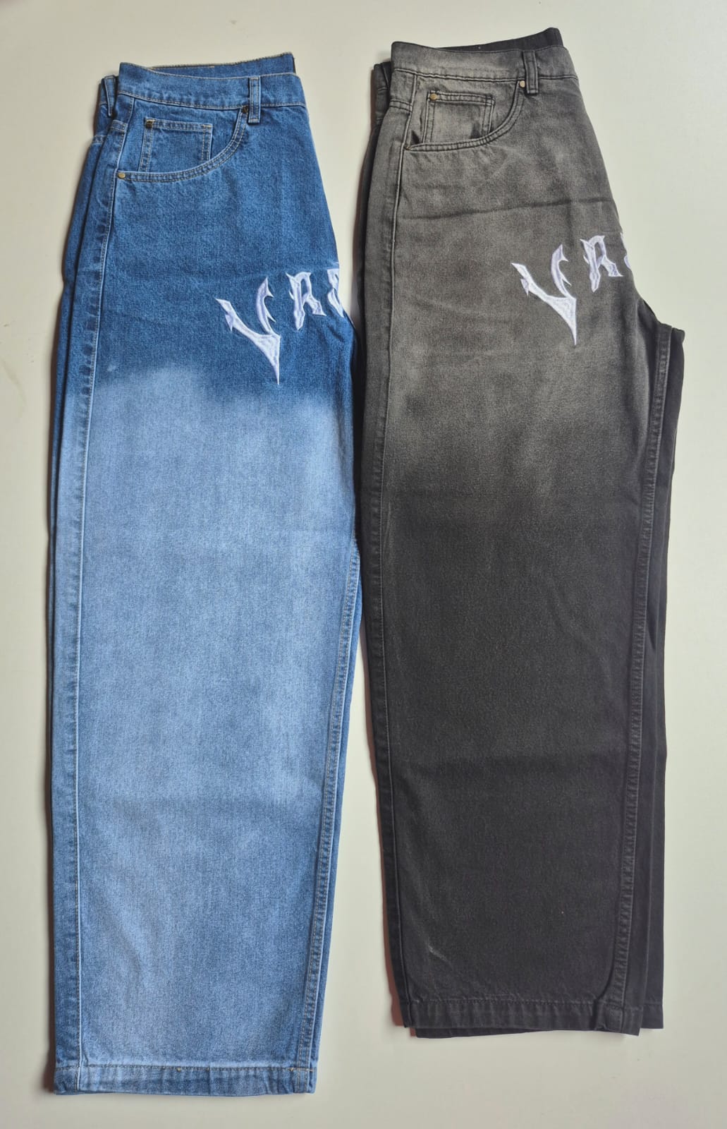 Jeans baggy semi balloon terry